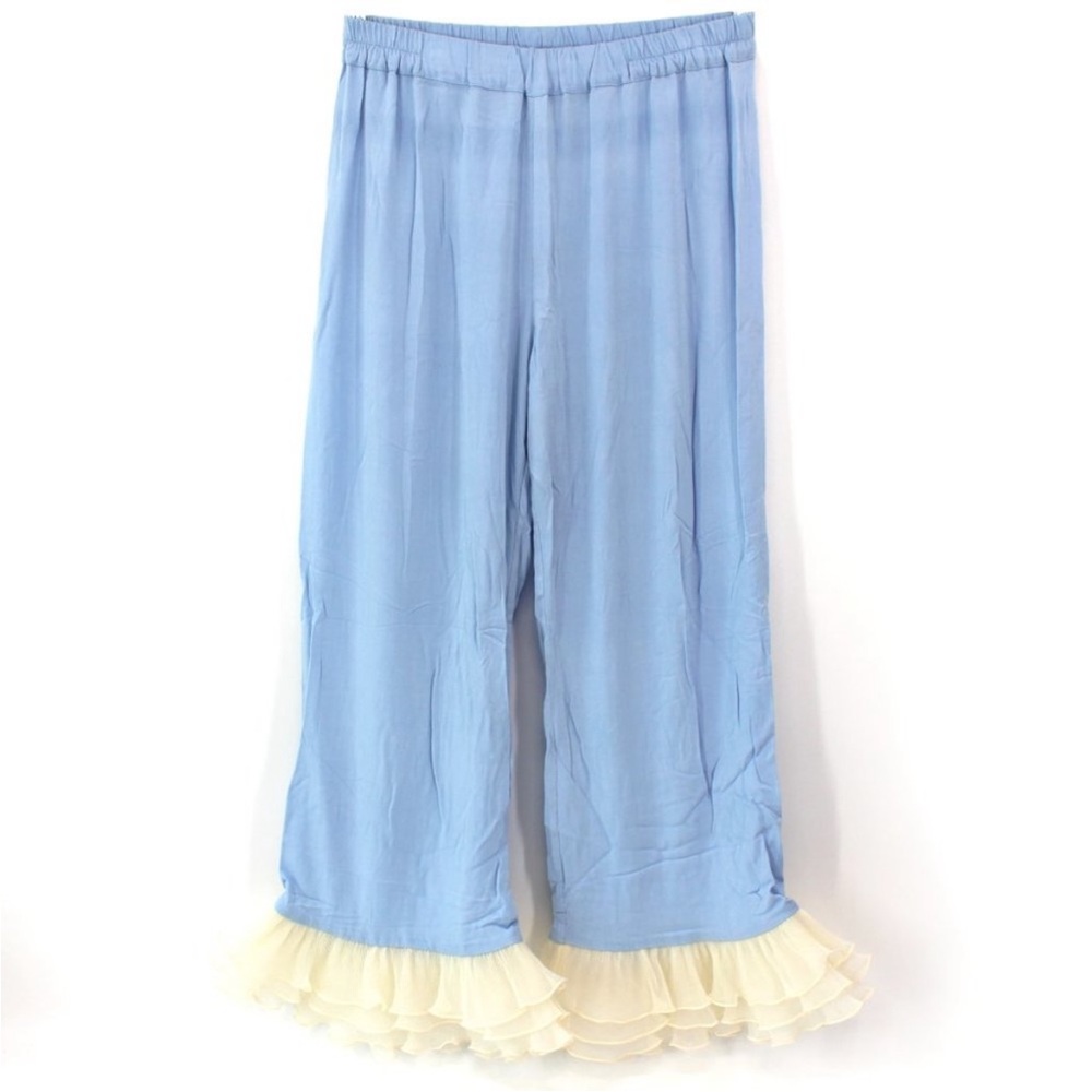 Sleeper Pants Medium Womens Blue 100% Nylon Tulle Trim Flared size small